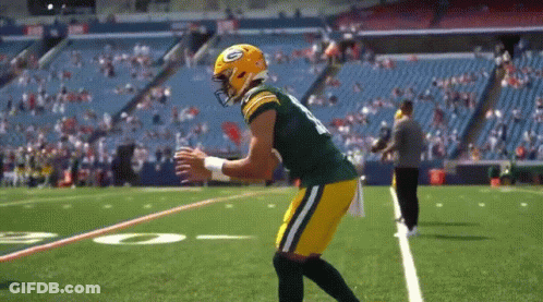 Green Bay Packers Player Running On Field GIF