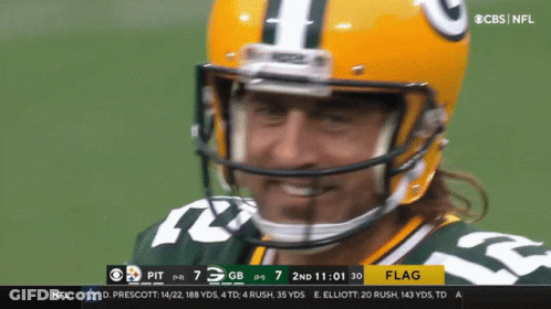 Green Bay Packers Player Smiling On CBS GIF