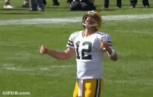 Green Bay Packers Player With Helmet And Sunglasses GIF