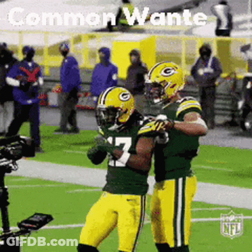 Green Bay Packers Players Hugging GIF