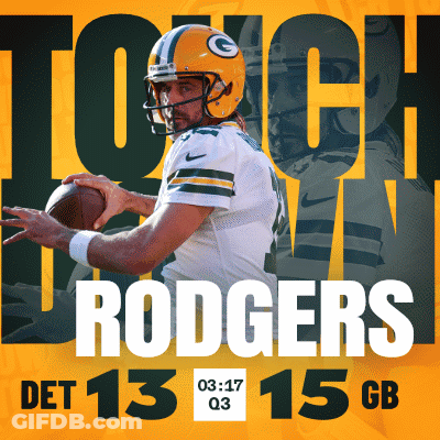 Green Bay Packers Poster Man Holding Football GIF
