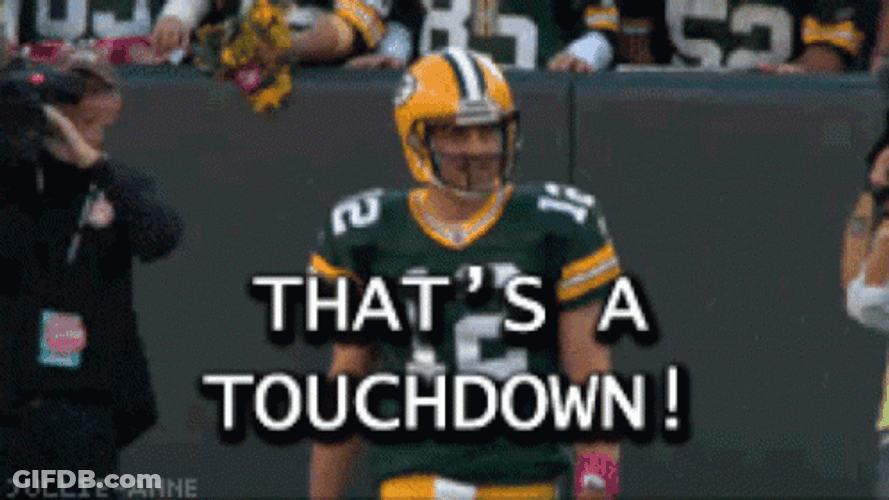 Green Bay Packers Touchdown Aaron Rodgers GIF