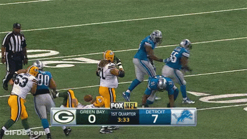 Green Bay Packers Vs Detroit Lions Football GIF