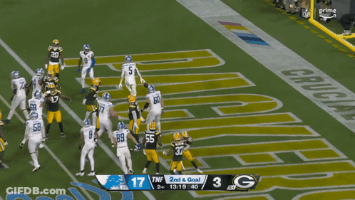 Green Bay Packers Vs Lions Football Game GIF