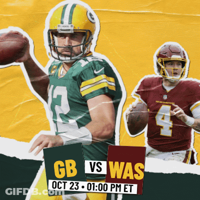 Green Bay Packers Vs Washington Redskins October 23 1:00 PM ET GIF
