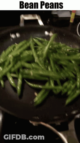 Green Beans Cooking In Pan GIF