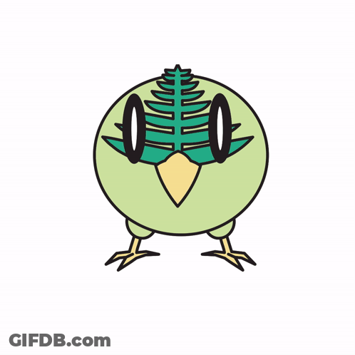 Green Bird Wearing Glasses GIF