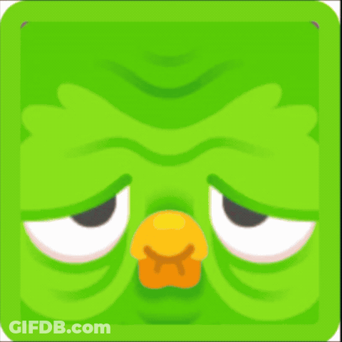 Green Bird With Yellow Beak And Eyes GIF