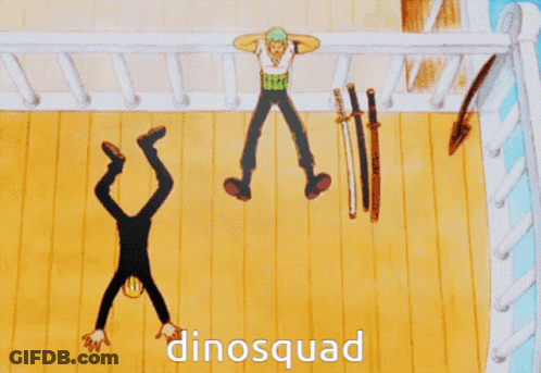 Green Blanket With Dinosquad GIF
