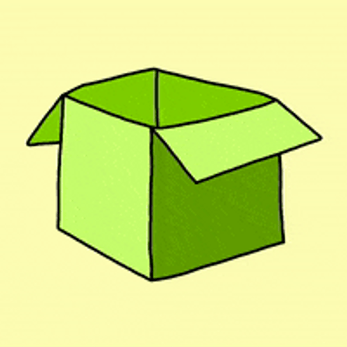 Green Box Spinning In Colorful Background GIF
