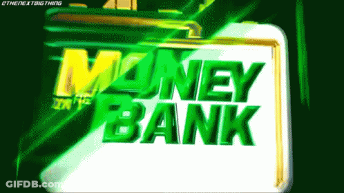Green Briefcase With Money Bank GIF
