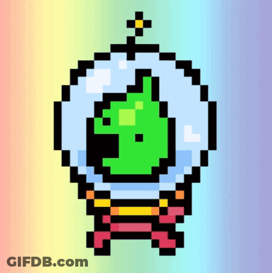 Green Cactus Snow Globe Rainbow Background GIF