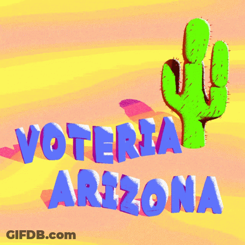 Green Cactus With Voteria Arizona GIF