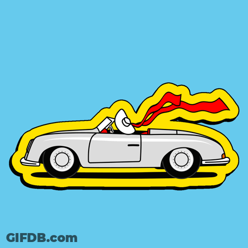 Green Car Driving In Video Game GIF