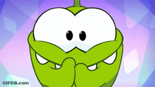Green Cartoon Character Covering Nose GIF