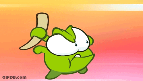 Green Cartoon Character Holding Large Horn GIF