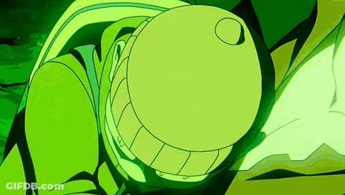 Green Cartoon Character Lying Head Down GIF