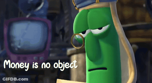 Green Cartoon Character Money Is No Object GIF