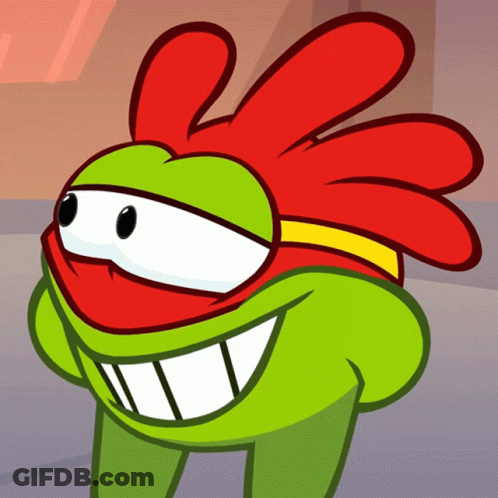 Green Cartoon Character Red Hair Yellow Headband GIF