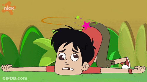 Green Cartoon Character Saying I Feel Light Headed GIF