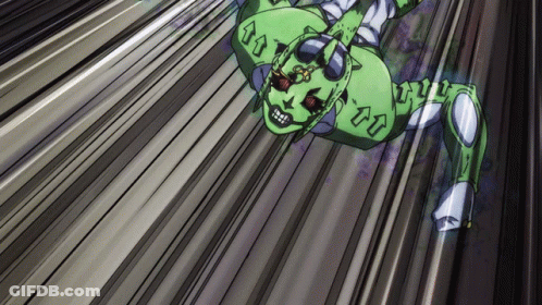 Green Cartoon Character With Arrows On Chest GIF
