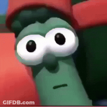 Green Cartoon Character With Big Eyes GIF