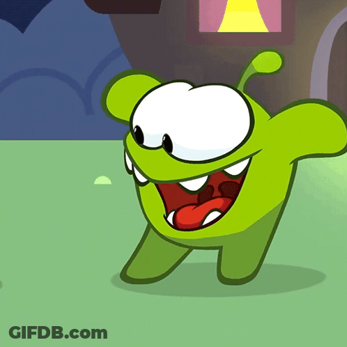 Green Cartoon Character With Big Mouth GIF
