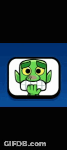 Green Cartoon Character With Mimi On Hat GIF