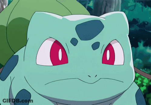 Green Cartoon Character With Red Eyes And Blue Spot GIF