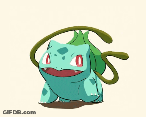 Green Cartoon Character With Red Eyes And Blue Spot GIF