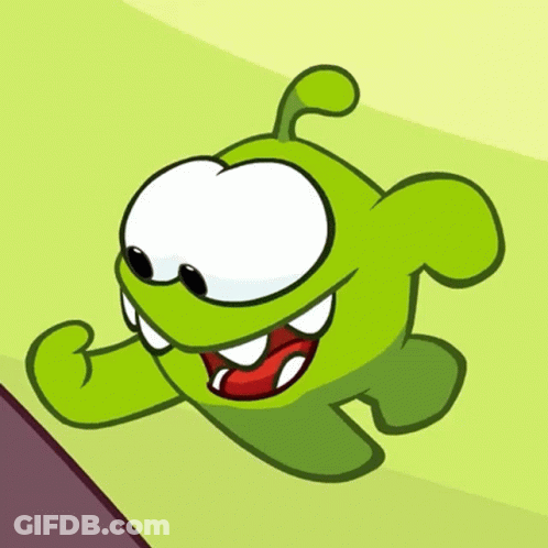 Green Cartoon Character With Red Tongue Running On Green Background GIF