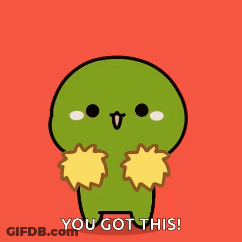 Green Cartoon Character With Yellow Star And You Got This GIF