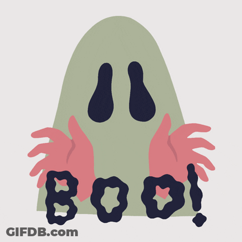 Green Cartoon Ghost Booo GIF