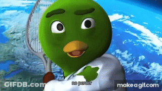 Green Cartoon Holding Tennis Racquet No Perder GIF
