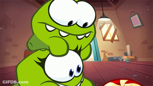 Green Cartoon Holding White Character GIF