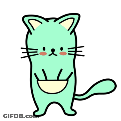 Green Cat Heart You GIF