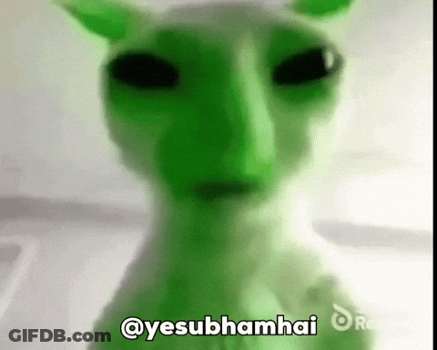 Green Cat Saying Yesubhamhai GIF