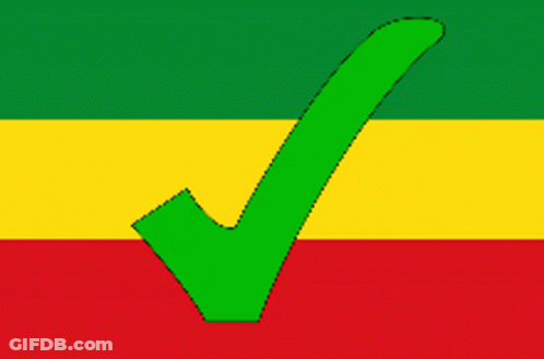 Green Check Mark On Green Yellow Red Background GIF