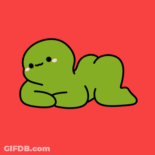 Green Chibi Character Twerking GIF