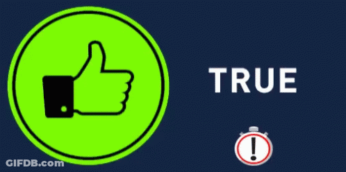 Green Circle Thumbs Up True GIF
