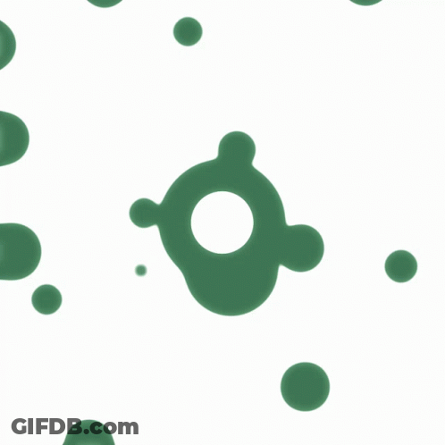 Green Circles On A White Background With The Letter Q In The Center GIF