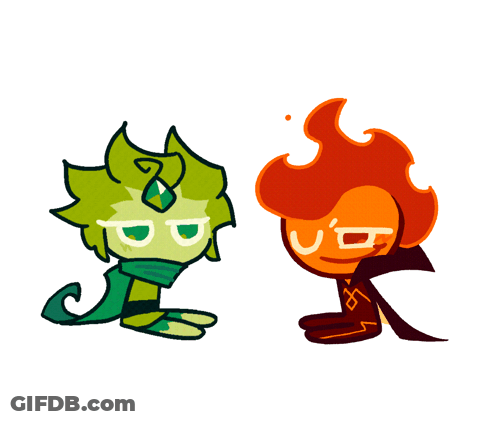 Green Cookie And Red Cookie GIF