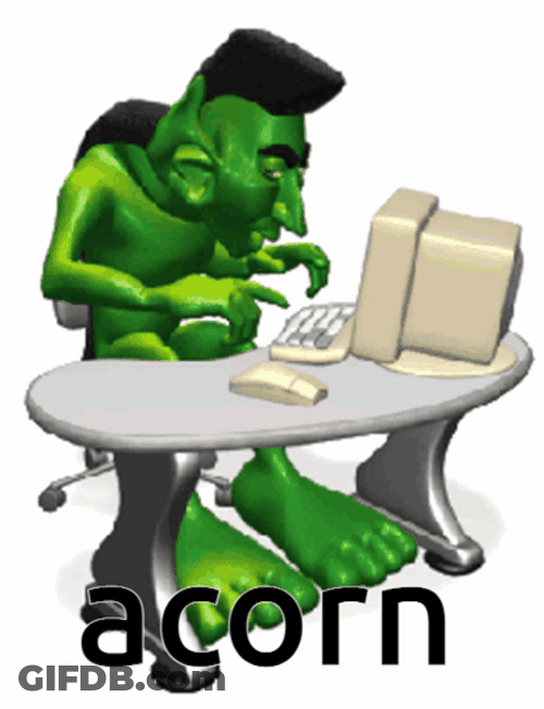 Green Creature Searching Acorn GIF