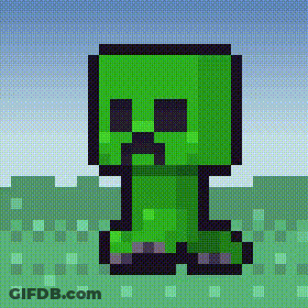Green Creeper With Purple Nose GIF