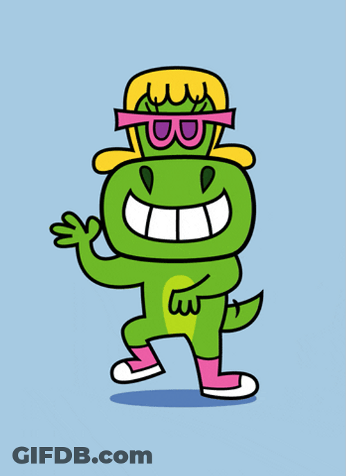 Green Dancing Dino Gangnam Style GIF