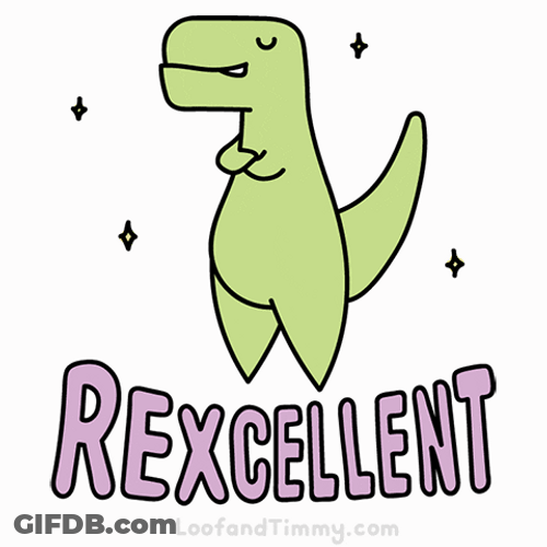 Green Dancing Dino Rexcellent GIF
