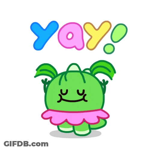 Green Dancing Dino Swirling Yay GIF