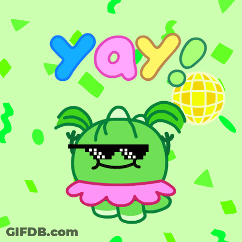 Green Dancing Dino Wear Pixelated Glasses Swirling GIF