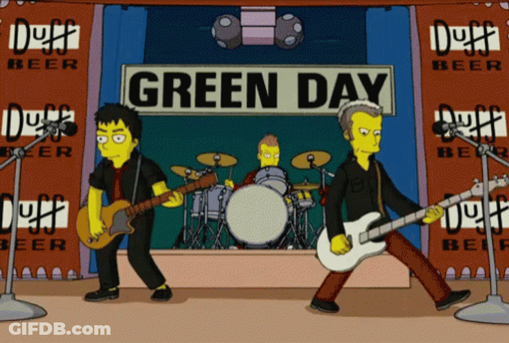 Green Day Band The Simpsons GIF