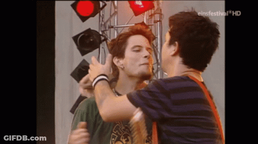 Green Day Billie Joe Kissing GIF